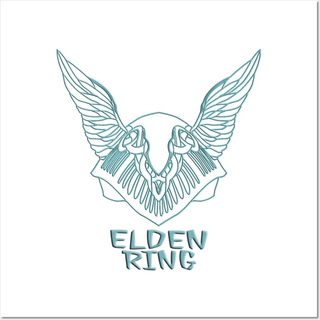 elden helm ring blue Wall Art by Man Gun podcast